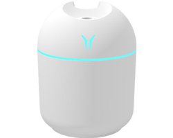 longziming -Mini Luchtbevochtiger 250ml – USB Desk & Auto Humidifier – Super Stil 30dB – LED Nachtlampje – Voor Slaapkamer, Kantoor & Reizen – Wit