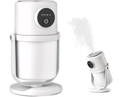 Luchtbevochtiger - 28dB stille - voor de babykamer, luchtbevochtigers voor slaapkamers - mini-luchtbevochtiger - met automatisch uitschakelbaar nachtlampje - 90° roterende ultrasone koele mist luchtbevochtigers - voor huis en planten - Wit