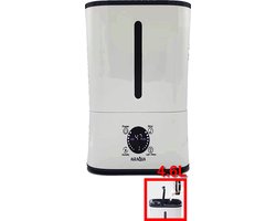 luchtbevochtiger AirAqua Alpha-2 (4.6L) | Let op; tijdelijk incl. luchtbevochtigers aroma | kalkfilter & zonder remote (kleur WIT)