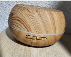 Luchtbevochtiger Aroma Diffuser Afstandsbediening 400ml Capaciteit voor Thuiskantoor(licht grenen)