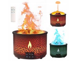 Luchtbevochtiger - Aroma Diffuser - Sfeerlicht - Met afstandsbediening - Ultrageluid vernevelaar - Stil en energiezuinig - Voor slaapkamer en woonkamer