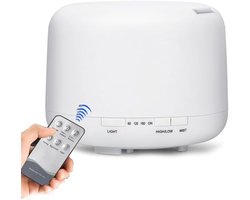 Luchtbevochtiger Cool Mist Diffuser 7 LED Licht Laag Geluidsniveau Waterloze Veiligheidsinstelling met Afstandsbediening voor Huidverzorging Slaapkamer Thuis - 500ml