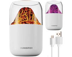 Luchtbevochtiger - Diffuser - Aromadiffusers - LED - lavalamp - Wit