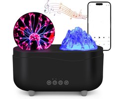 Luchtbevochtiger - Humidifier - aromatherapie diffuser - Met Aromatherapie - Met LED - Met Bluetooth luidspreker - 260ml - Voor thuiskantoor yoga - zwart