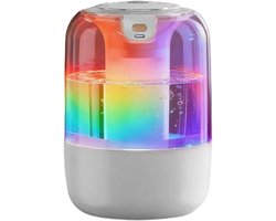 Luchtbevochtiger - Indoor Luchtbevochtiger - Dual Nozzle Ultrasone Mist Bevochtiger met 3 Standen - Stille Luchtbevochtiger voor Woonkamer Slaapkamer en Kantoor - Met Sfeerverlichting en Plantvriendelijk - Wit