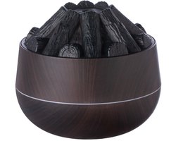 luchtbevochtiger - Iuchtbevochtiger met aromatherapie - Aromatherapie Diffuser met vlameffect - 300 ml - USB Desktop Klein draagbaar Thuis Ultra-stil luchtbevochtigers -geschikt voor slaapkamer, woonkamer, kantoor, yoga（Donker）