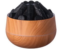 luchtbevochtiger - Iuchtbevochtiger met aromatherapie - Aromatherapie Diffuser met vlameffect - 300 ml - USB Desktop Klein draagbaar Thuis Ultra-stil luchtbevochtigers -geschikt voor slaapkamer, woonkamer, kantoor, yoga（lichte kleur）