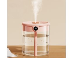 Luchtbevochtiger - Koelnevelbevochtiger - Tafelmodel - USB - Luchtbevochtiger - Woonaccessoire - Geschikt voor thuis - Babykamer - Kantoor - Roze - 13*13*15 cm - 2L - 3W