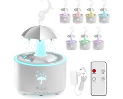 Luchtbevochtiger met Afstandsbediening en 7 Kleuren LED - 300ml | Verfrissende Kamerlucht