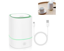 Luchtbevochtiger - Ultrasoon verstuiver - Aroma diffuser - Luchtreiniger - Ultrasoon aromatherapie - 7-kleurig LED-licht - 125 ml - Geschikt voor woonkamers, kantoren, kinderkamers en slaapkamers - Wit