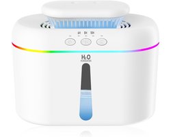 Luchtbevochtiger - Ultrastille luchtbevochtiger voor thuis en op kantoor - Verbeter de luchtkwaliteit - Automatische uitschakeling - Grote watertank - LED-nachtlampje
