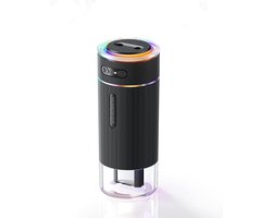 luchtbevochtigers - lucht bevochtiger - luchtbevochtiger slaapkamer - mini-luchtbevochtiger voor op het bureau voor op reis - op kantoor of in de babykamer - zwart