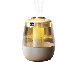 Luchtbevochtigers - Luchtbevochtiger voor slaapkamer, 1,3 L koude nevel luchtbevochtiger, dubbele straal luchtbevochtiger, vochtigheidsensor, 20 uur werkduur, nevelbevochtiger