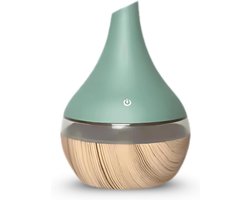 Luchtbevochtigers - Ultrasone luchtbevochtiger & aromaverspreider 300ml - koude nevel met of zonder verlichting - multikleurige LED-verlichting - 2 nevelmodi - compact ontwerp - voor kantoor, slaapkamer, baby, yoga - 20m²