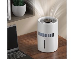 Luchtreiniger en luchtbevochtiger in één, stille slimme luchtbevochtiger met een inhoud van 3 liter, geschikt voor woningen en kinderkamers.