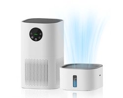 Luchtreiniger - met Luchtbevochtiger - 2-in-1 - HEPA H13 Filter - Allergieën - Huisdierenhaar - en Rook - Stil en Efficiënt - Geschikt voor Slaapkamer en Woonruimte - met Een Bevochtigercomponent