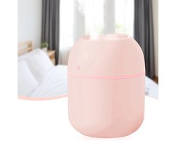 Mini-luchtbevochtiger - 220 ml kleine draagbare luchtbevochtiger - USB koele mist desktop diffuser - Geschikt voor auto, slaapkamer en kantoor - Roze - 1 stuk