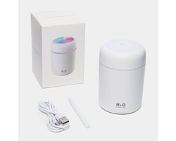 Mini Luchtbevochtiger 300 ml – Mini USB Humidifier en Diffuser met verfrissende mist voor bevochtigen van Kamer, Huis, Auto en Slaapkamer – Aroma Diffuser voor hydratatie en luchtverfrissing