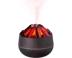 Mini-luchtbevochtiger - Gesimuleerde kampvuurbevochtiger - 15,7 * 7,9 * 8,3 cm - 300 ml - Ultrastil - Automatische uitschakeling - Aromaverspreider - Geschikt voor studeerkamer, woonkamer en slaapkamer