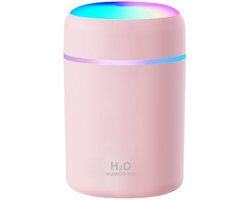 Mini-luchtbevochtiger - USB-luchtbevochtiger Voor Op Het Bureau - Automatische Uitschakeling - Ultrastil - Luchtbevochtiger Voor in De Auto - Geschikt Voor Voertuigen, Kantoren, Slaapkamers (Roze)