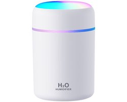 Mini-luchtbevochtiger - USB-luchtbevochtiger Voor Op Het Bureau - Automatische Uitschakeling - Ultrastil - Luchtbevochtiger Voor in De Auto - Geschikt Voor Voertuigen, Kantoren, Slaapkamers (Wit)