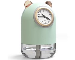Mini-luchtbevochtiger voor de slaapkamer, kleurrijke koele mist, 300 ml, persoonlijke bureau-luchtbevochtiger met nachtlampje, automatische uitschakeling, 2 miststanden, stil, voor thuis, kantoor en yoga
