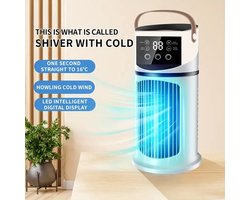 Nieuwe bevochtigende mist elektrische ventilatorkoeler draagbare USB-desktopventilator met kleurrijke LED-lampjes, kan worden gevoed via USB voor thuis- en kantoorgebruik, draagbare airconditioner, kantoorkoeling