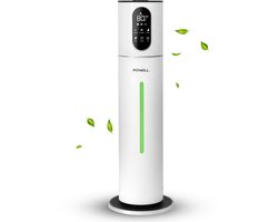 Powell Luchtbevochtiger - Humidifier - Ultrasoonbevochtiger - Verdamper 45 - 8L - 28 Watt - Laag Geluidsniveau - Slaapmodus - Wit