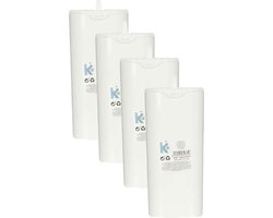 Radiatorbak luchtbevochtiger - 4x - waterverdamper - wit - kunststof - 21 x 9 cm