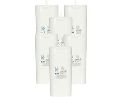 Radiatorbak luchtbevochtiger - 6x - waterverdamper - wit - kunststof - 21 x 9 cm