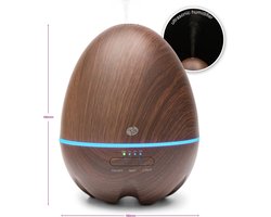 Rio DHAR - Aria aromadiffuser - luchtbevochtiger - veranderende LED lampen - werkt tot 12 uur - 400 ml inhoud