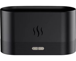 Sewo Diffuser Aromatherapie - 3D Vlammen Mist Luchtbevochtiger - Aroma Diffuser Luchtbevochtiger - Diffuser - Etherische Oliën - Zwart