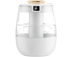 Slaapkamerbevochtiger - 1,8L - Luchtbevochtiger met koele mist - Met nachtlampje - Huis en planten - Babykamerbevochtiger - Stil - Waterloze automatische uitschakeling - (Wit)