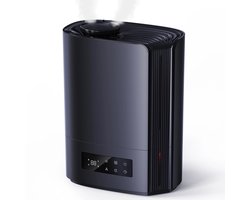 Studio Lyma Luchtbevochtiger - Aroma diffuser - Humidifier - Luchtbevochtigers - Automatische vochtregeling met hygrometer - Zeer stil- zwart - Grote watertank 6 liter - Met instelbaar LEDlicht - Voor in slaapkamer, werkkamer, woonkamer
