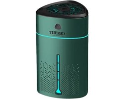 Themio Luchtbevochtiger - Groen/Zwart - inhoud waterreservoir 1L - Aroma Diffusers - Zware Mist Bevochtiger - Humidifier - geurverspreider- Sfeerverlichting