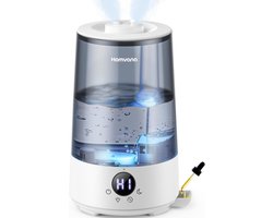 Top-Fill Luchtbevochtiger 3,6L – Ultrastille 16 dB Cool Mist Humidifier met 360° Nevel, 34 uur Gebruik, BPA-vrij, Aromadiffuser & 7-Kleuren Nachtlampje – Voor Slaapkamer, Baby- & Kinderkamer, Planten