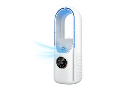 Vertylo® Mini airco – 4-in-1 Koeler met Bevochtiger, Ventilator & Nachtlampje - Incl. NL Handleiding – Koelventilator – 3 windsnelheden – Voor Thuis en Kantoor - Kabel meegeleverd