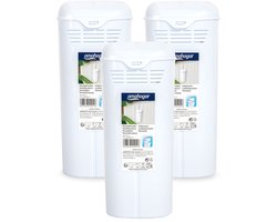 Waterverdamper radiator - 3x - wit - kunststof - 21 cm - luchtbevochtiger