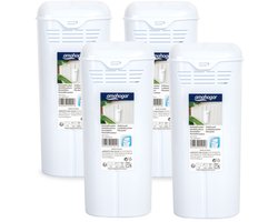 Waterverdamper radiator - 4x - wit - kunststof - 21 cm - luchtbevochtiger