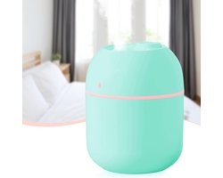 Ynkkvre - Mini-Wasserbefeuchter - Stille Nevel & Kleurrijk Nachtlicht - 220Ml - Voor Auto, Slaapkamer, Bureau (Groen)