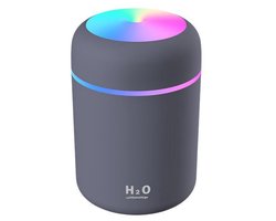 YOZHIQU Mini luchtbevochtiger - Luchtbevochtiger voor de slaapkamer - Draadloze diffuser - Met kleurrijk nachtlampje - Automatische uitschakeling - Geschikt voor auto's, kantoren en slaapkamers - Grijs