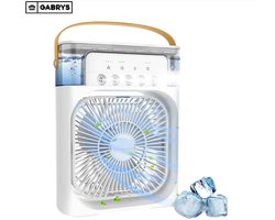 3-in-1 Mini Aircooler – Koeling, Bevochtiging & Ventilator – Wit – Draagbare Luchtkoeler