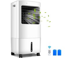 4-in-1 Mobiele Airco Zonder Afvoerslang – Met Afstandsbediening - Mobiele Airco Voor Slaapkamer Zonder Slang – Mini Airco - Ventilator - Airconditioning – Ventilator – Aircooler Met 7 Liter water Tank & 2 Ice Packs