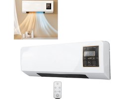 Aan de Muur Gemonteerde Airconditioning zonder Buitenunit - 2000W - Mini Ventilator met Verwarmings & Koelingsfunctie - Draagbare Airco met Timerfunctie - Luchtkoeler met Afstandsbediening