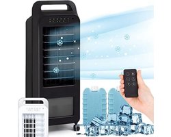 Airconditioning zonder afvoerslang - Aircooler met koelelementen - Aircooler zonder afvoerslang - ‎28 x 27 x 73 cm - 5 kg - ‎220 Volt - Zwart