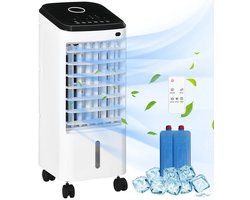 Aircooler 3-in-1 Luchtbevochtiger Draagbare Luchtkoeler Ventilator met 3 Snelheden, 60° Oscillatie Timerfunctie, Afstandsbediening voor Slaapkamer, Kantoor. - Zonder Afvoerslang