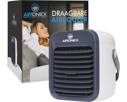 Aironex Draagbare Aircooler Blauw – Draadloze Luchtkoeler met water tank – Luchtbevochtiger functie - Luchtkoeler geen airco –Tafelventilator - Ventilator Staand - Verhoog je productiviteit en nachtrust
