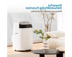 Allecto - Airconditioner - Draagbaar - 3-in-1 - Ventilator - Ontvochtiger - Afstandsbediening - Timer - Slaapstand - Ventilatie - Wit - Koelvermogen 12000 Btu/h - Geschikt voor Thuisgebruik - Modern design