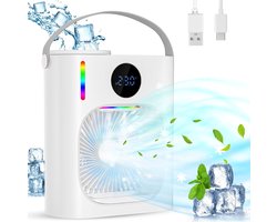 AMA® Airco Zonder Afvoerslang - Luchtkoeler - Aircooler - 3 Standen - Zonder Afvoerslang - Wit - 24x11x26cm