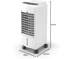 BlXc® Mobiele Airco - Airconditioning- luchtkoeler draagbare airco - 4 Liter watertank - draagbaar Luchtkoeler.